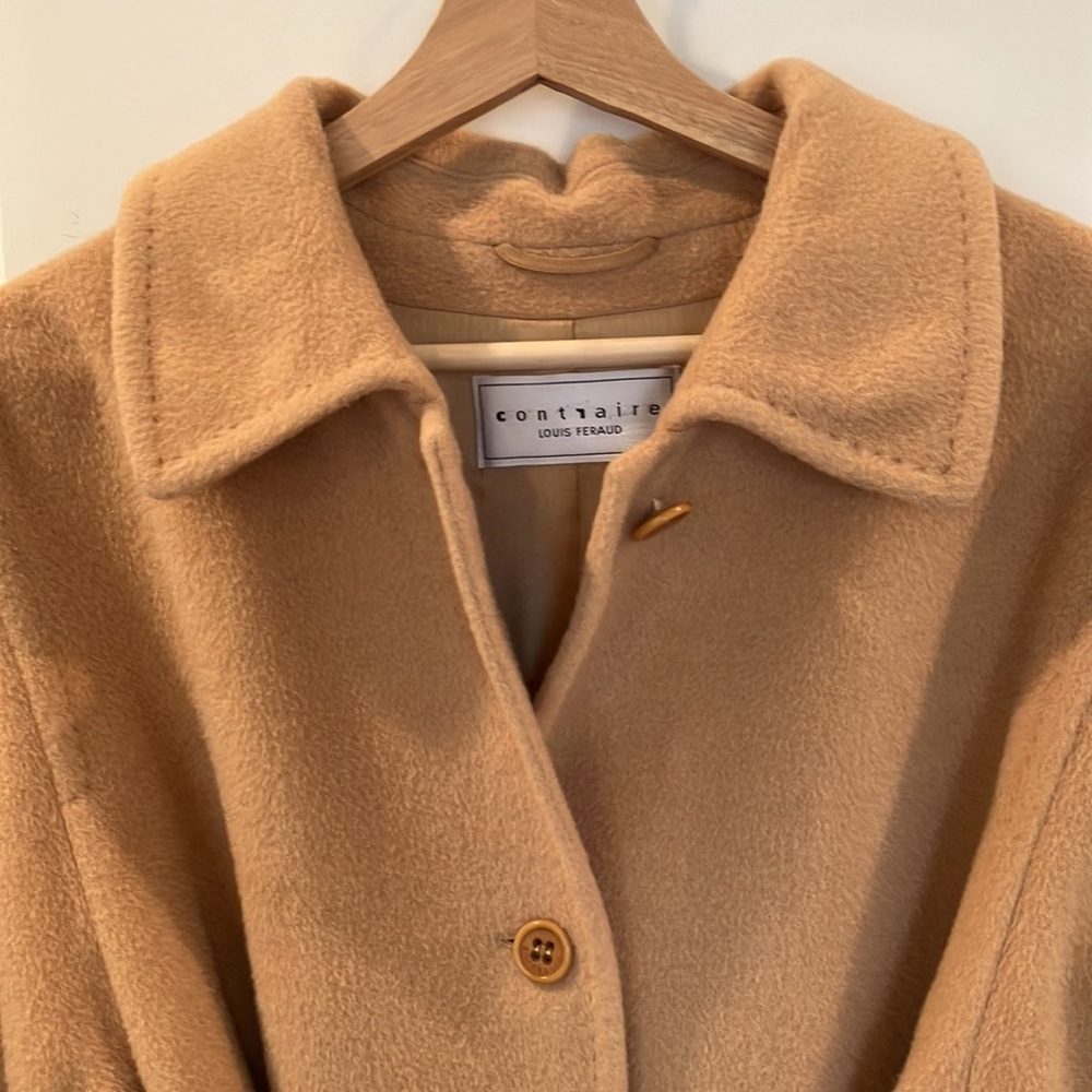 Vintage Contaire by Louis Feraud Wool Trench Coat 14 - Picture 3 of 11